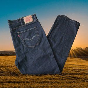 Levis 541 Athletic Fit Jeans Mens Size 44x32 Tapered Leg Stretch Dark Wash EUC